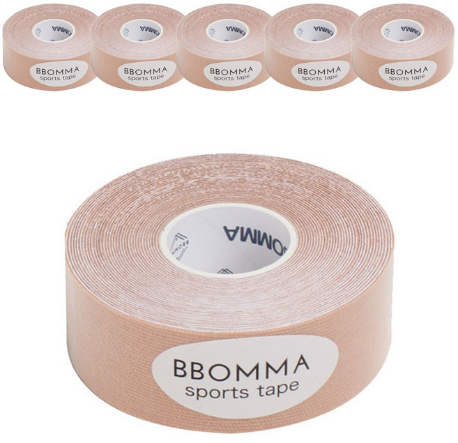 뽀마 스포츠테이프 2.5cm x 5m 스킨, 1개입, 6개