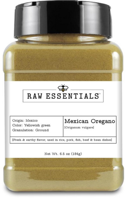Raw Essentials 멕시칸 오레가노를 갈아서 신선하고 은은한 풍미를 더했습니다., 1개
