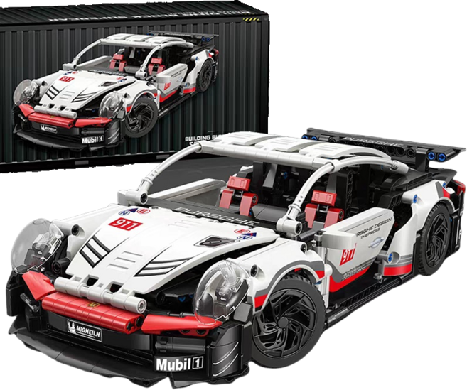 호환블록 조립형 자동차모델 스포츠카 슈퍼카 블록, 화이트색, 1개