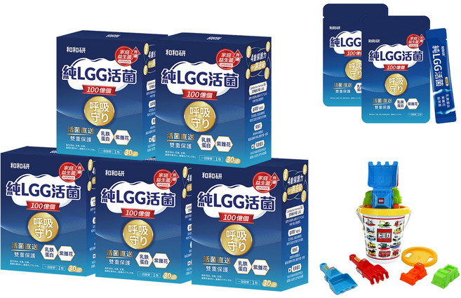 和和研 純LGG活菌益生菌, 60g, 5個