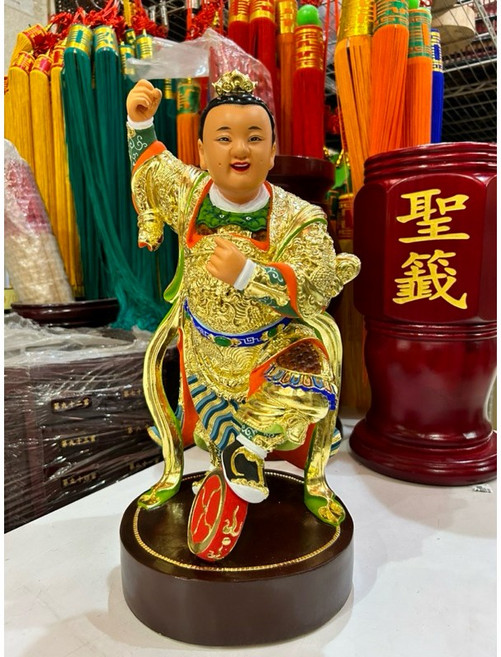 華誠 1尺3 中壇元帥 三太子 神像 樟木雕刻