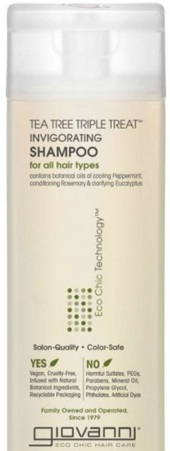 지오바니 티 트리 트리플 트리트 활력 샴푸 비건, 1개, 1L