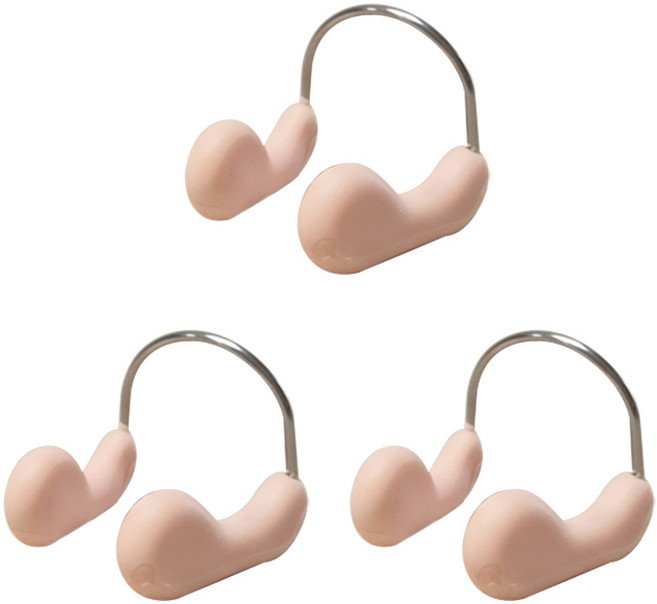 제퍼젠 완벽차단 물막이 실리콘 수영 코마개, 3개, 스킨