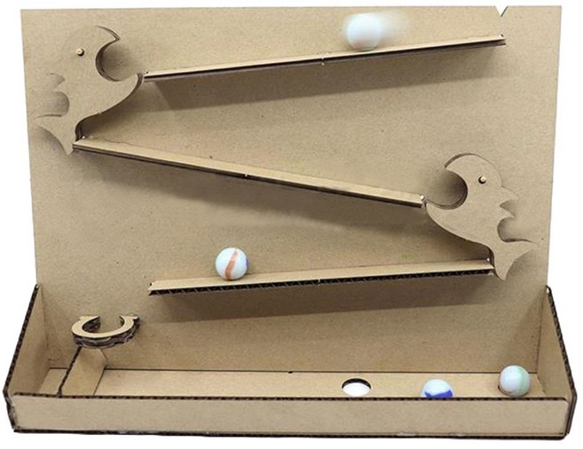 놀이과학 물고기 터널통과 롤링구슬 만들기 4인키트/ 초등과학놀이 방학선물 영재과학, 1세트