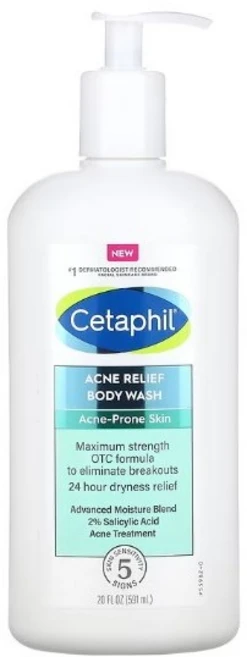 Cetaphil 염증성 화농성 등드름 가드름 여드름 완화 바디 워시 20fl oz(591ml), 1개 - 쿠팡