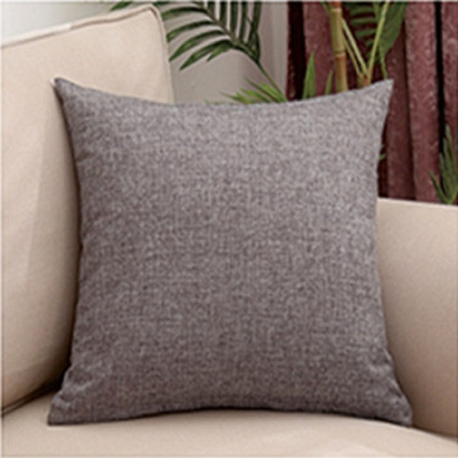 소프트 컬러 무지 린넨 쿠션커버 2개 세트, 챠콜그레이