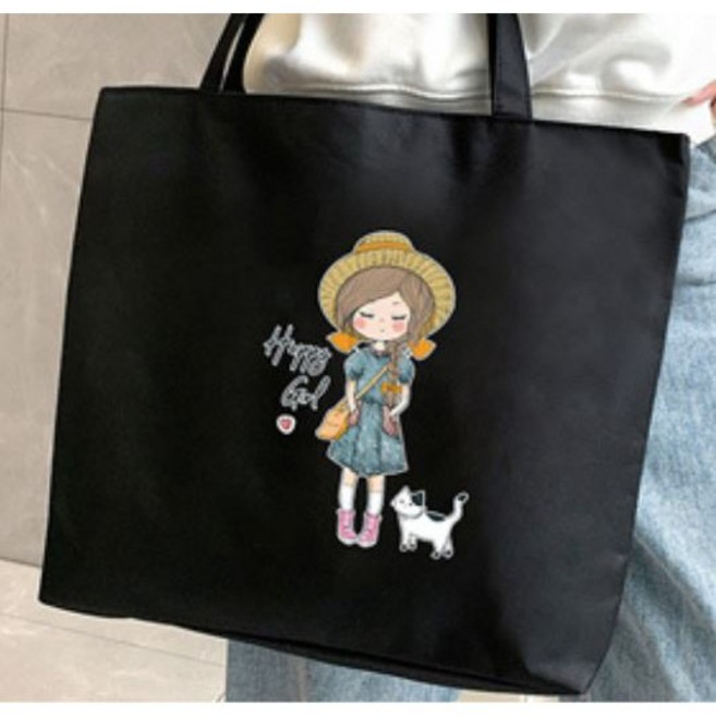 데일리 소녀감성 여성 지퍼형 에코백 가벼운 여자 빅사이즈 대형 쇼퍼백 숄더백 가방