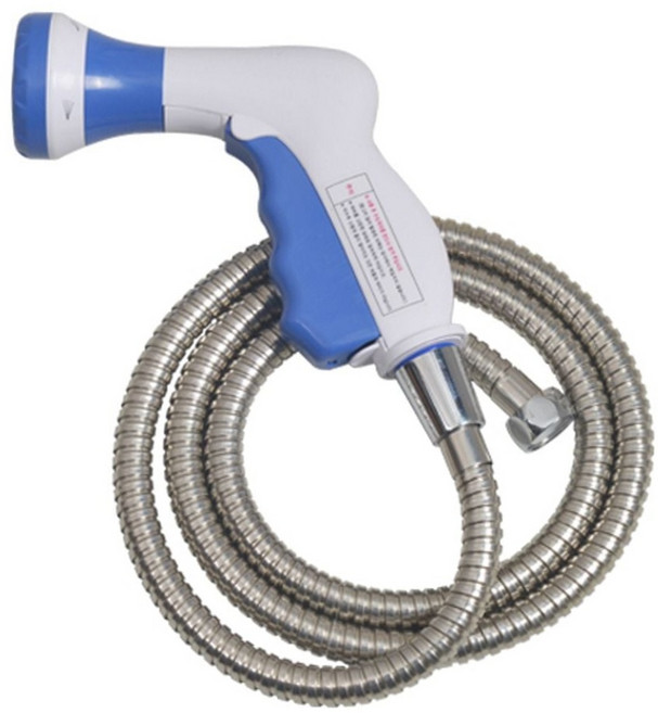 원터치 다용도 스프레이건 메탈호스 5m 세트 욕실 베란다 화장실 청소 고압분사기