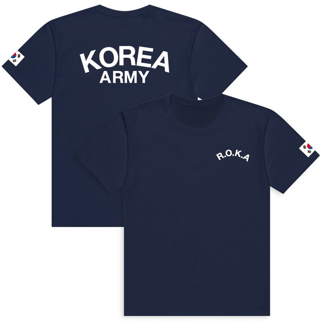 남성 여성 육군 ARMY ROKA 코튼 라운드 반팔 티셔츠 빅사이즈 S-12XL