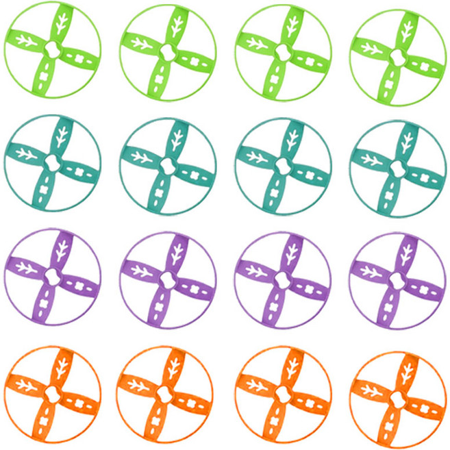 파이 빙글빙글 날리는 야외놀이 캠핑 장난감 개구리 비행접시, 날개16pcs, 1개