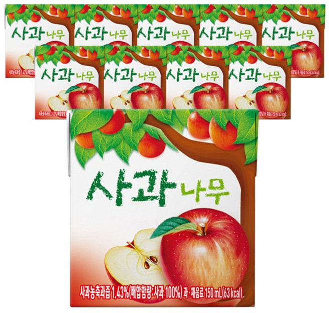 서울우유 사과나무 과일주스, 150ml, 10개