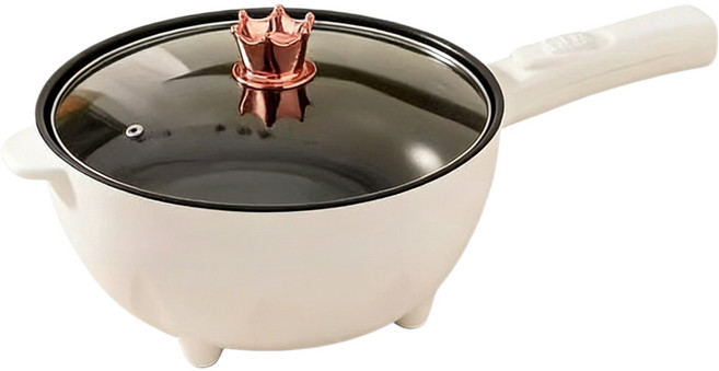 電炒鍋爆炒大火力多功能電熱鍋學生宿舍寢室電煮鍋電火鍋家用電鍋, 24CM電炒鍋【送木鏟+百潔布】:1個