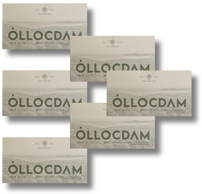 올록담 올리브3 EVOO 올록담 올리브오일 캡슐, 72정, 6박스