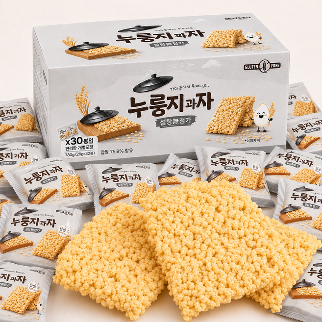 가마솥에서 튀어나온 누룽지 과자 설탕무첨가, 1개, 780g