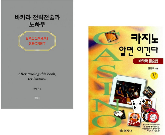 (케빈) 바카라 전략전술과 노하우 + (김영국) 카지노 알면 이긴다 5 (전2권)