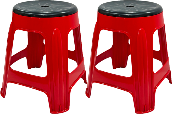 나코 플라스틱 회전의자 간이 야외용 보조의자 편의점의자 포장마차 행사용, 애플레드, 2개