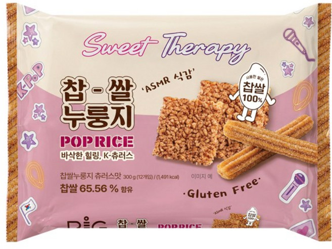 찹쌀 누룽지 츄러스맛 300g, 4개