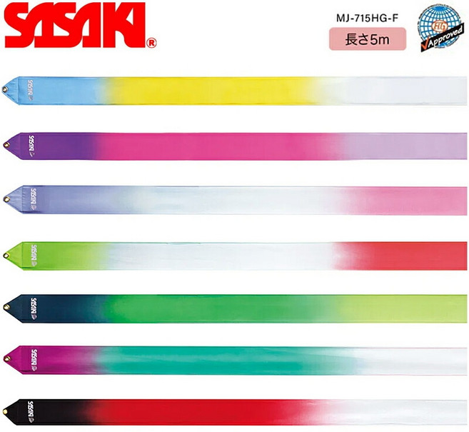 사사키 SASAKI 하이피치 그라데이션 리본 5m이상 MJ-715HG-F, 1개, VIxPSPxRRK
