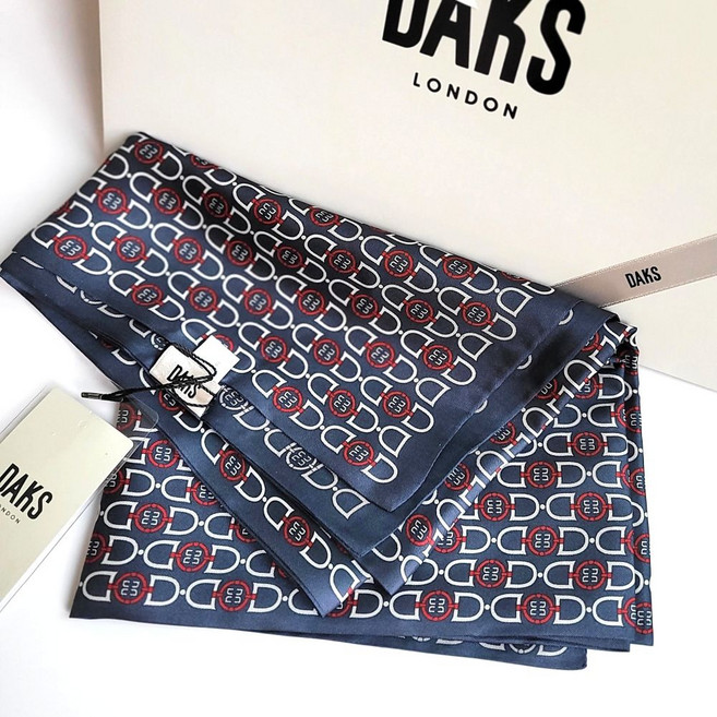 닥스 남성 스카프 실크 100% 머플러 남자 선물 [선물포장+쇼핑백]