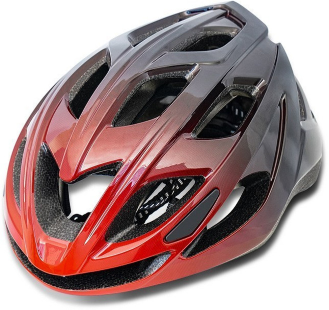 KoreVibe 자전거 헬멧 전동 킥보드 초경량 사이클 인라인, 레드 블랙, 1개