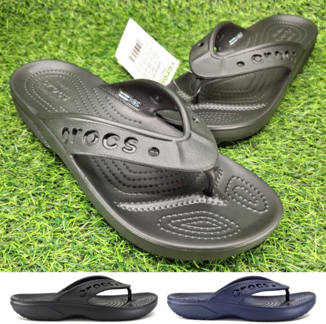 [정품] 크록스 남성 여성 슬리퍼 샌들 쪼리 플립플랍 실내화 리넨니아 신발 파우치