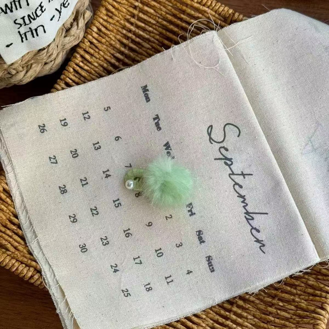 강아지 머리핀 똑딱핀 미간핀 미니 뽀글이 진주핀, 1개, #8 그린