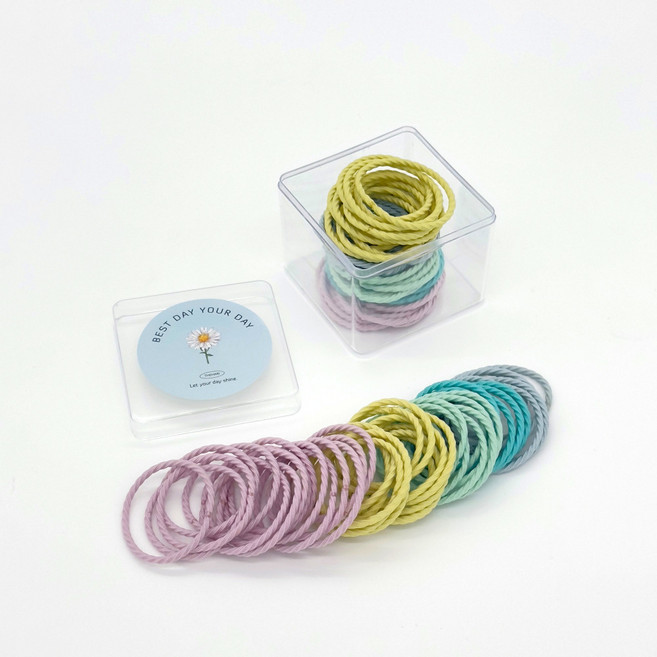 대용량 헤어 머리끈 고무줄 100개입