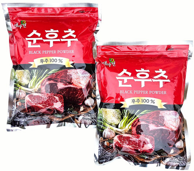 새마원 소연 순후추 100% 흑후추가루 1kg 업소용 후추가루, 2개