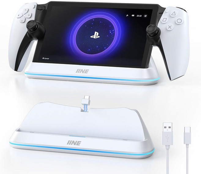 PS 포탈 충전독 이이네 RGB 충전 거치대, 화이트, 1개, 이이네 RGB 충전거치대