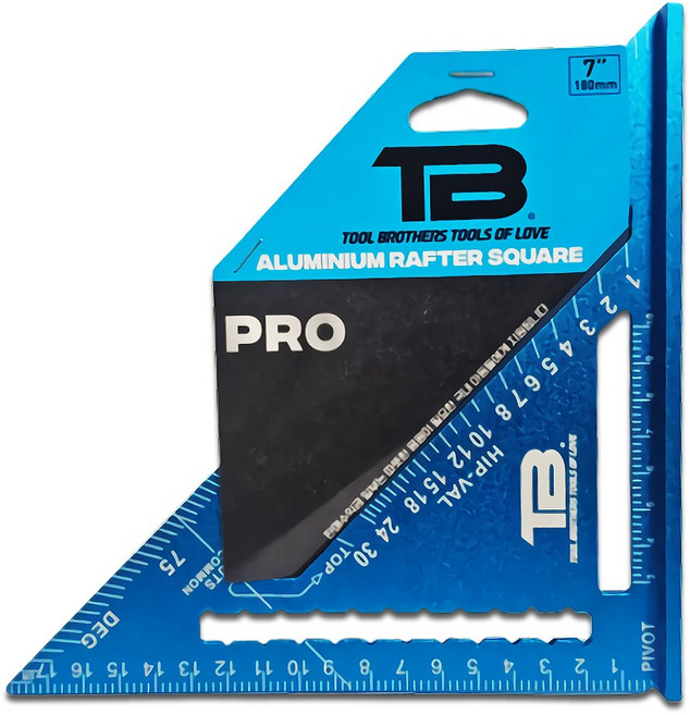 TB 툴브라더스 알루미늄 삼각자 각도자 스피드스퀘어 목공자 연귀자 180mm, 1개