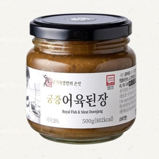 전통 재래식 권기옥명인 된장 상촌식품 궁중어육된장 500g (유리병), 1개