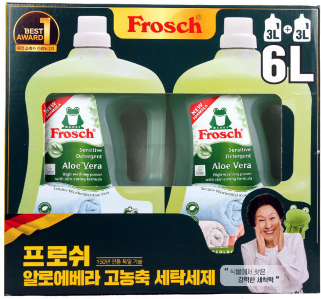 프로쉬 알로에베라 세탁세제 독일 친환경 고농축 액상세제 3L x 2개 코스트코, 6L, 1개