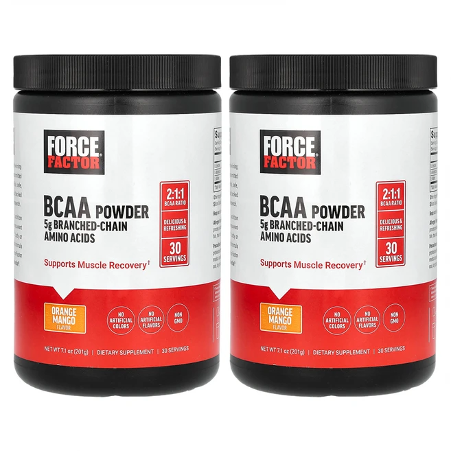 포스팩터 BCAA 분말 오렌지 망고 맛 201g X 2통, 오렌지망고 2개세트, 2개(201g＋201g) - 쿠팡