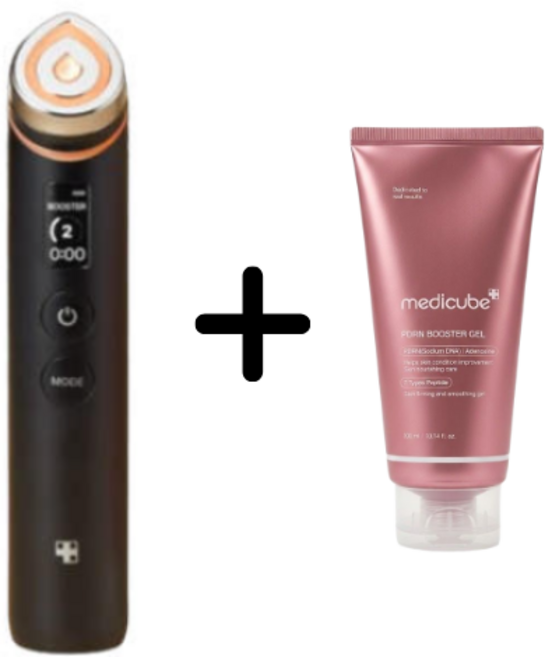 메디큐브 에이지알 부스터프로 (블랙) + pdrn 부스터 젤 300ml 증정, 블랙