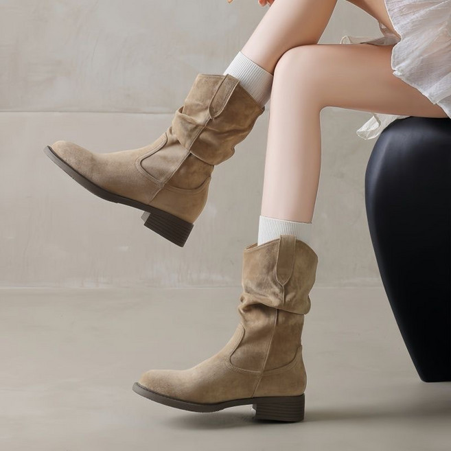COSYEVNO 여성 키높이부츠 가을부츠 앵클부츠 미들 워커