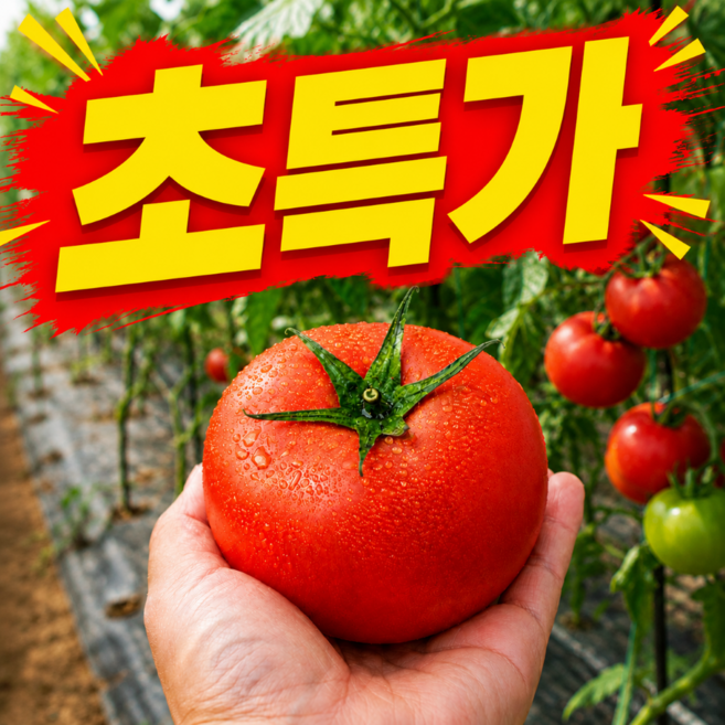 10위 - [고객감사초특가] 완숙 찰 토마토 산지직송, 1박스, 2.5kg