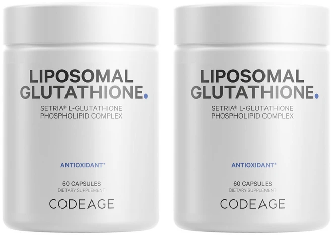 CodeAge Antioxidant Lipsomal Glutathione 코드에이지 항산화제 리포소말 글루타치온 60캡슐 x2팩, 60정, 2개 - 쿠팡