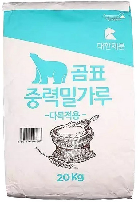 중력밀가루20kg/곰표, 20kg, 1개