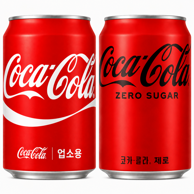 코카콜라+코카콜라제로 업소용 반반, 24개, 355ml