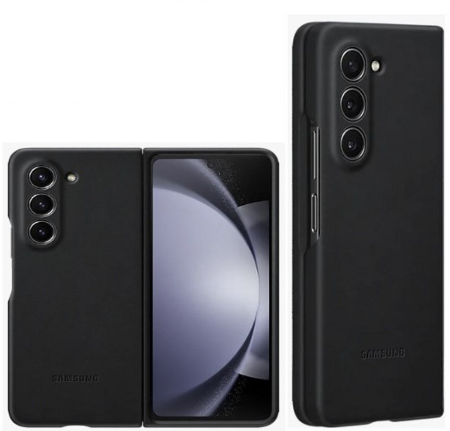 삼성 정품 갤럭시 Z 폴드5 비건 레더 케이스 커버, 아이스블루, 1개