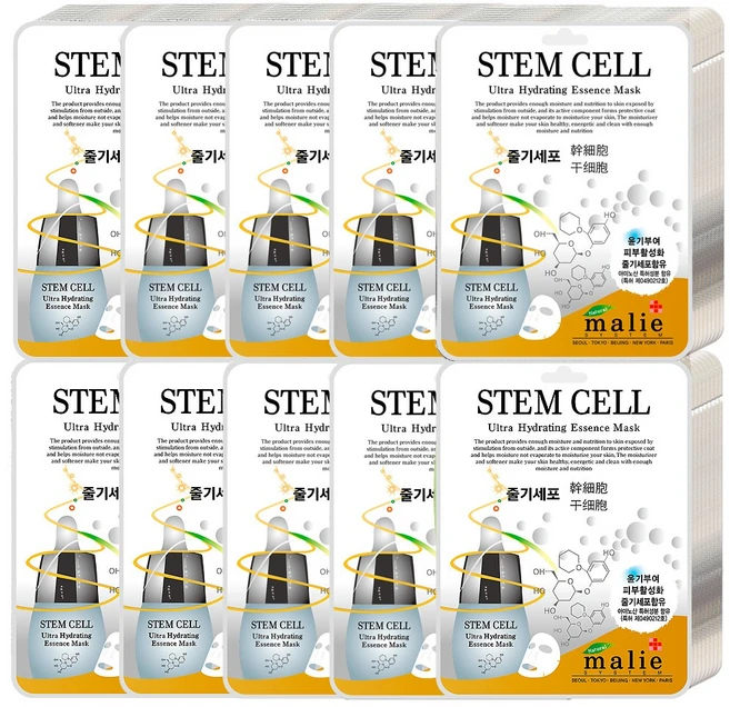 마리에 에센스 마스크팩 줄기세포 x 100매, 1개입, 100개 - 쿠팡