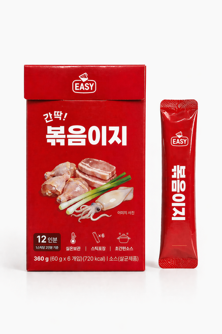 [간편한식] 간딱! 볶음이지 소스 60g x 6ea, 6개