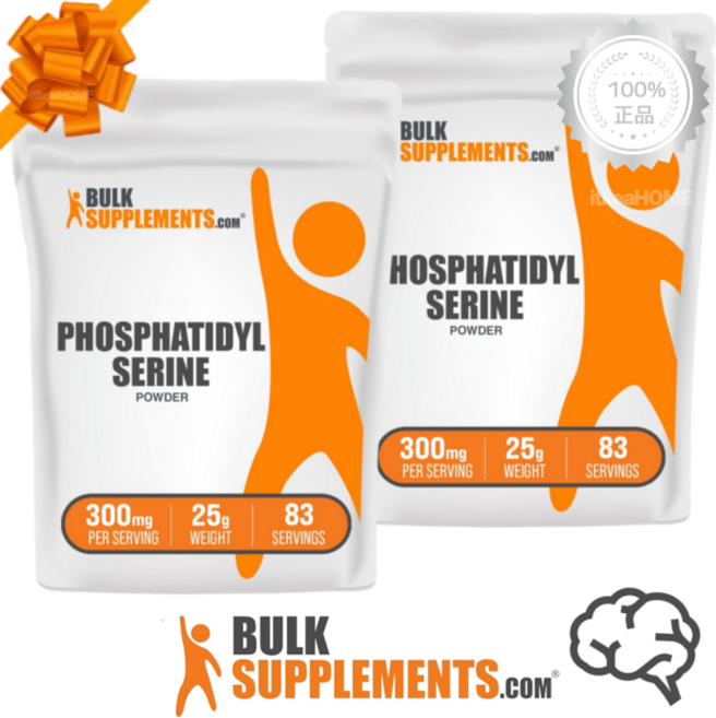 [2팩] 벌크서플리먼츠 포스타디딜세린 분말 25g 83회분 효능 대두 추출 포스파티딜세린