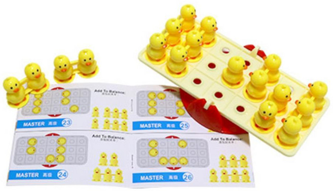 유아 창의력발달 오리 수평만들기 장난감 저울 유아보드게임 가족보드게임, 1개