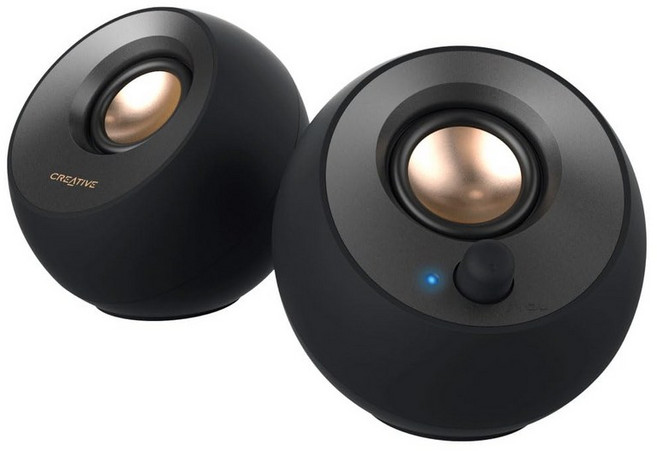 Creative Pebble V2 USB Type-C 8W RMS 16W SP-PBLV2-BK 급전 채용 액티브 스피커 피크 출력