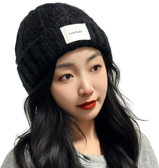 오제로 꽈배기 니트 비니 모자