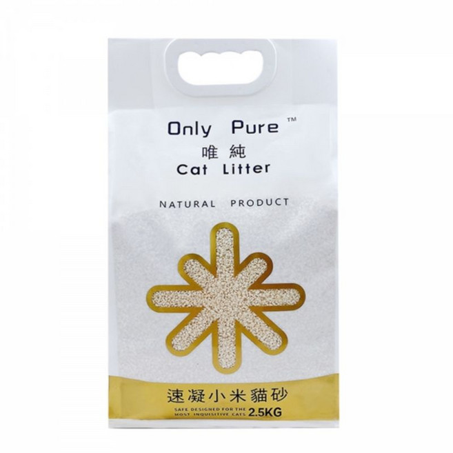Only Pure 唯純 小米貓砂 2.5kg LOCAT 3mm 6L 貓砂, 1個, 小米砂-綠茶2.5kg