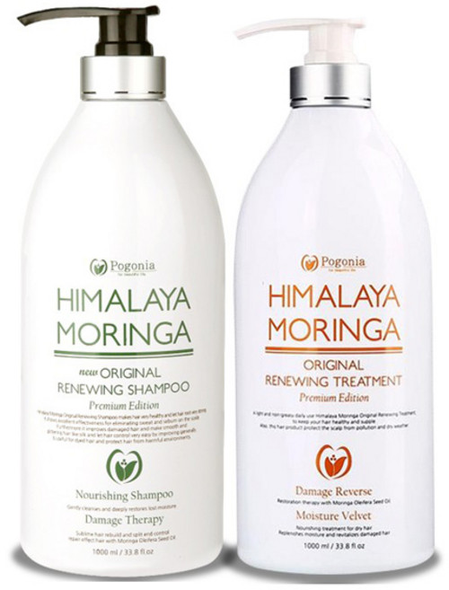 [포고니아]히말라야모링가샴푸1000ml+모링가트리트먼트1000 ml, 2개, 1L