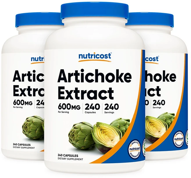 뉴트리코스트 아티초크 추출물 600mg 240캡슐, 240정, 3개 - 쿠팡