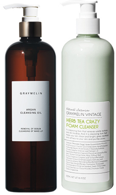 그레이멜린 아르간 클렌징 오일 500ml + 크레이지 대용량 폼 클렌져 허브티 500ml, 1개